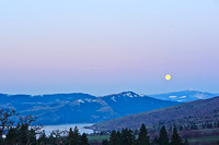 moonset over the Columbia
